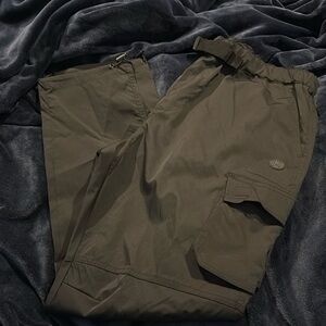 Ninth Hall black cargo golf pants with adjustable ankle